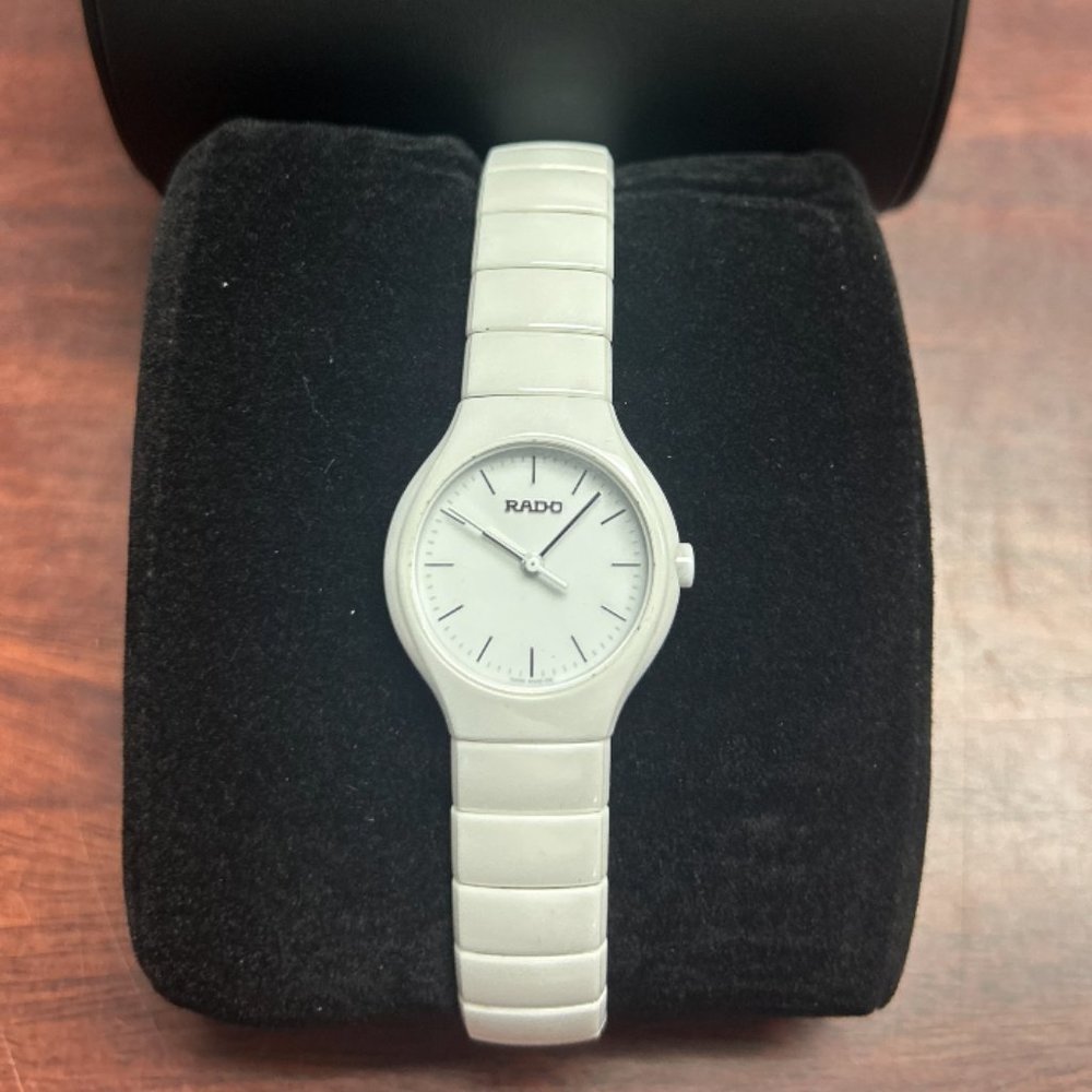 TRUE WHITE DIAL WHITE CERAMIC LADIES WATCH